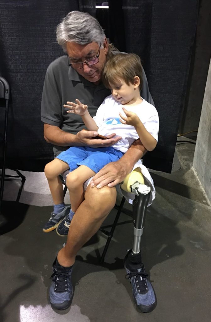 Papa Dan spends time with his oldest grandson, August