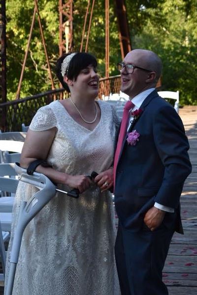 Stephanie is a bride who is standing tall, despite managing her Cerebral Palsy