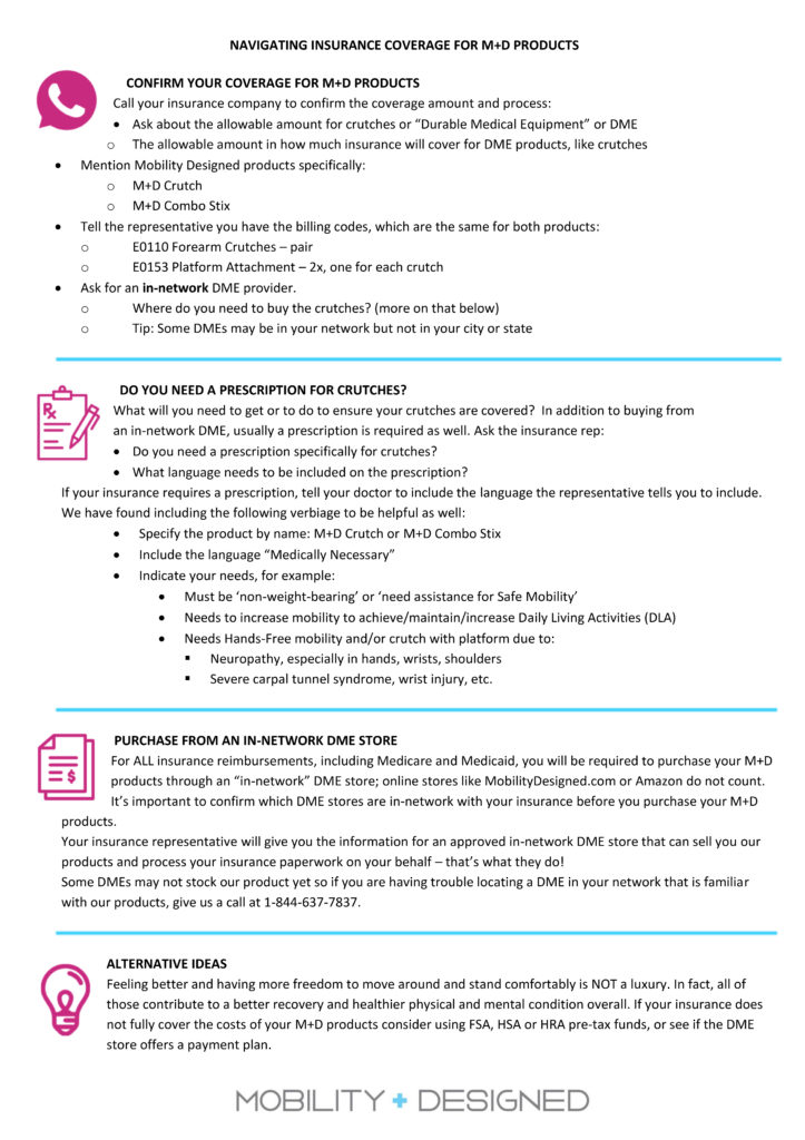 How to get your M+D Products covered by Insurance, Medicare or Medicaid