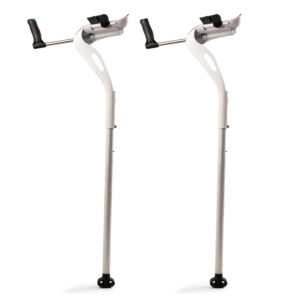 White Pair of M+D Crutches